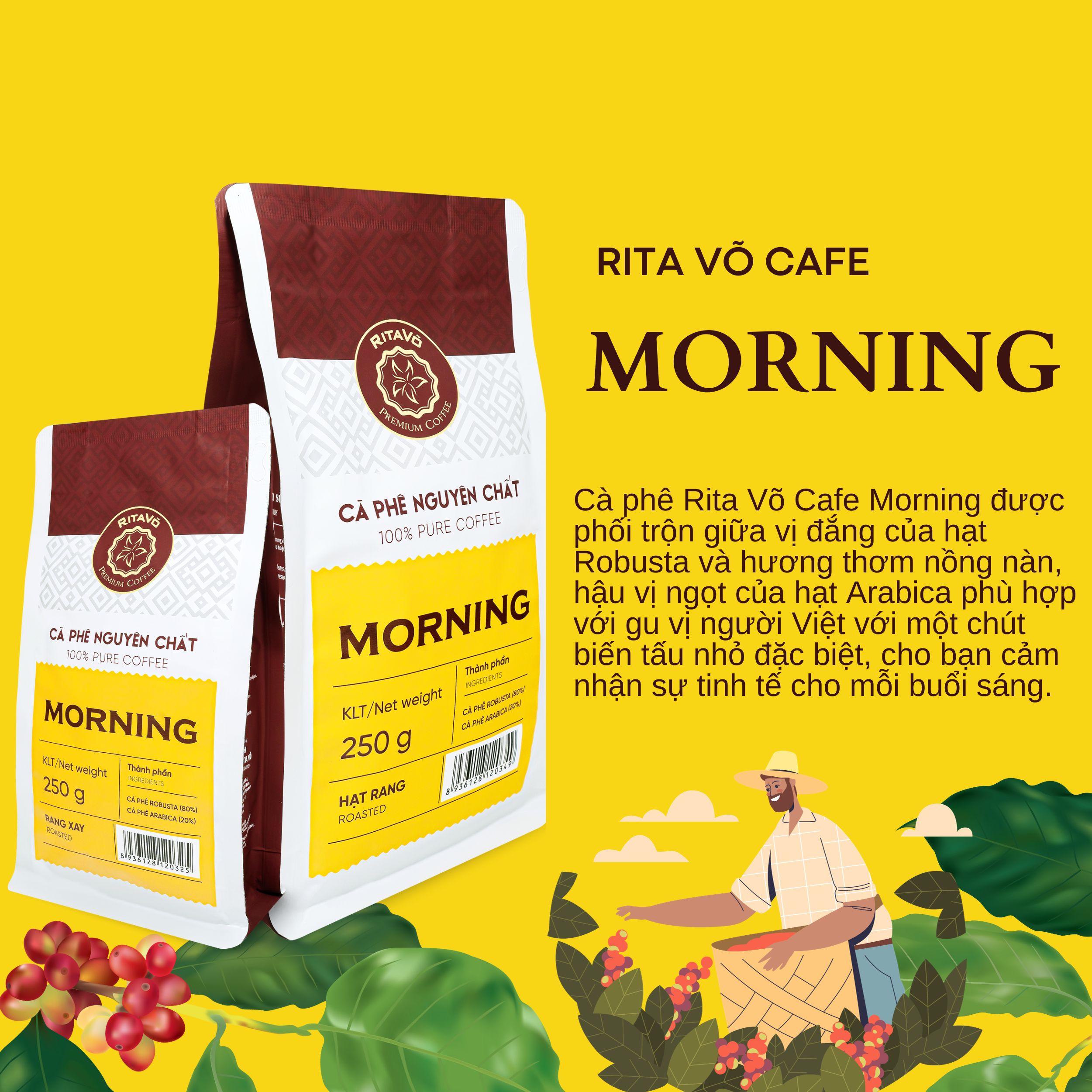 Rita Vo Roasted and Ground Coffee Morning 250g