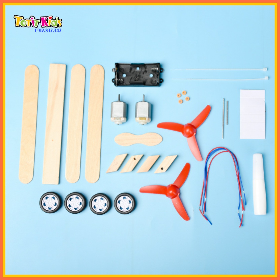 Máy bay mô hình tự lắp ráp, 2 cánh quạt,