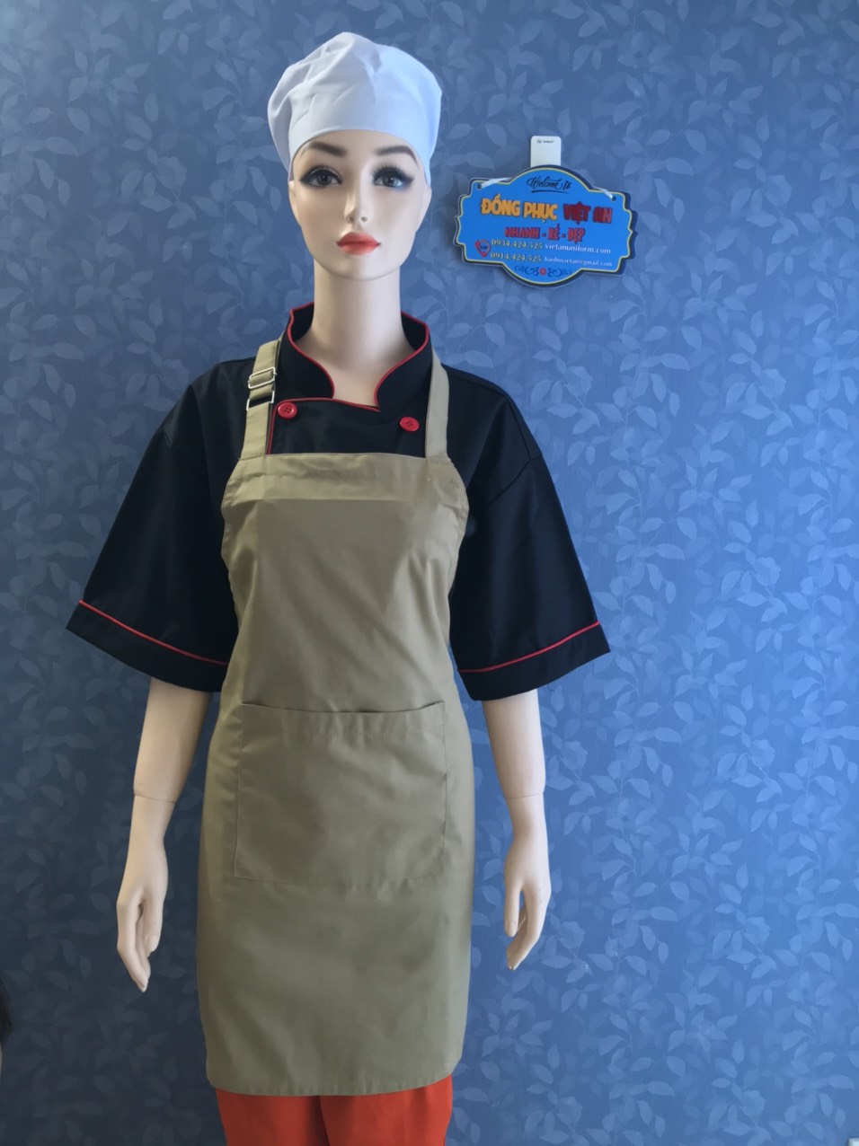 [HCM] Combo 10 cái Tạp Dề Yếm Trơn màu Bò Lợt. Tạp Dề Bếp Tạp Dề Đồng phục Cafe