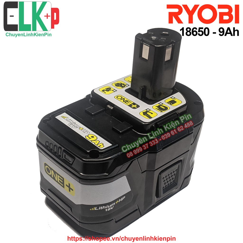 Vỏ mạch pin ryobi 15 cell 18v 9ah 5s 3p , mạch nhận sạc zin