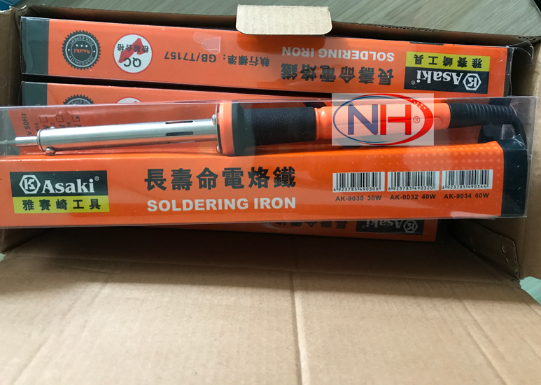 Mỏ Hàn Chì Đầu Nhọn Cao Cấp 60W Asaki AK-9034