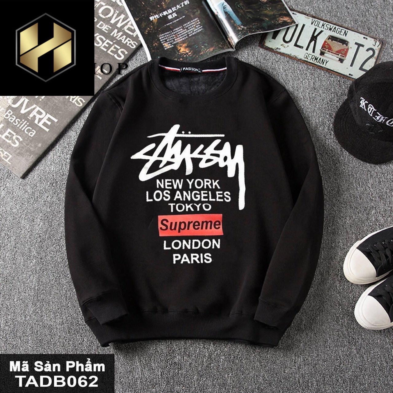 Áo sweater thu đông nam nữ a.nn.sy có bigsize vải nỉ bong dày mịn cao cấp