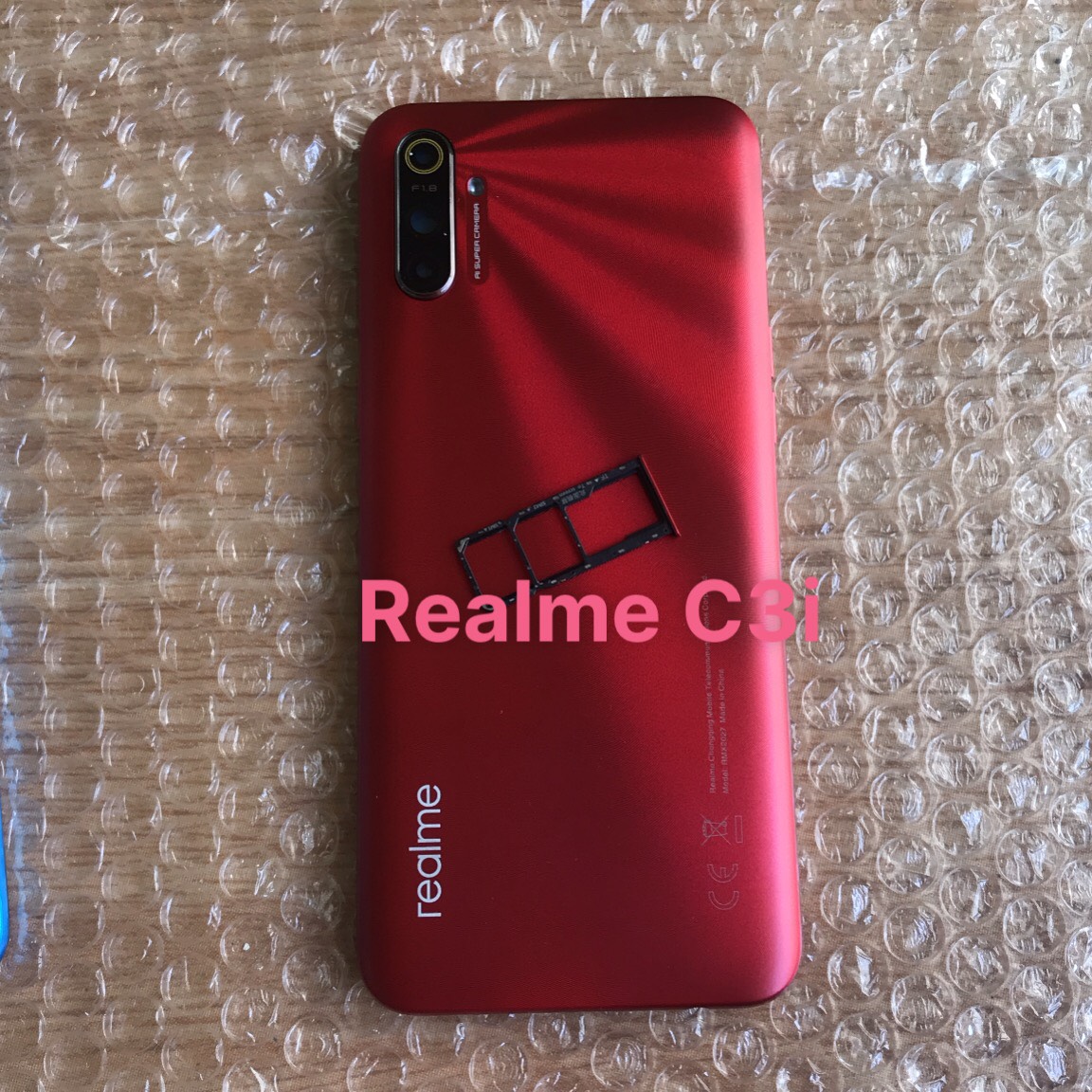 BỘ VỎ REALME C3I ZIN có kính camera + phím+ khay sim