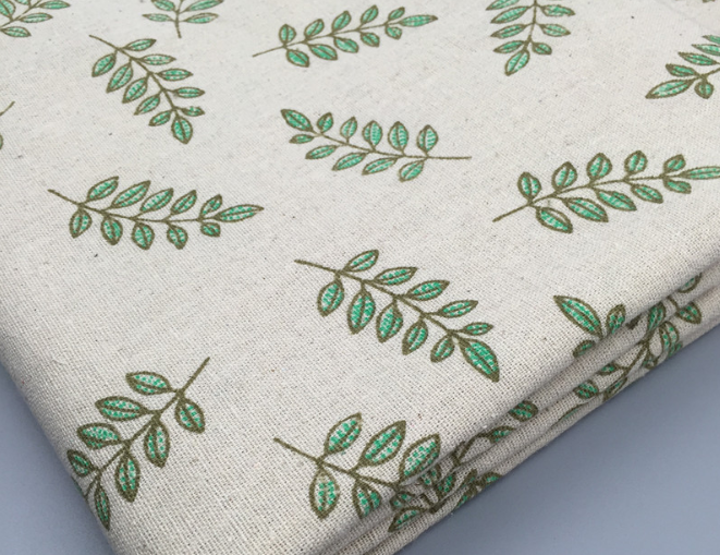 [HCM]VẢI BỐ/VẢI CANVAS HỌA TIẾT CHÙM LÁ
