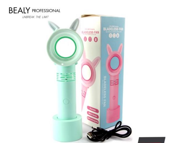 QUẠT MINI CẦM TAY KHÔNG CÁNH ĐÈN LED