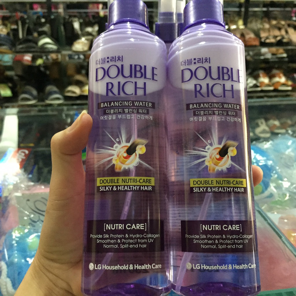 Xịt dưỡng tóc mềm mượt Double Rich Chai lớn 250ml ( Màu Tím)(màu vàng)
