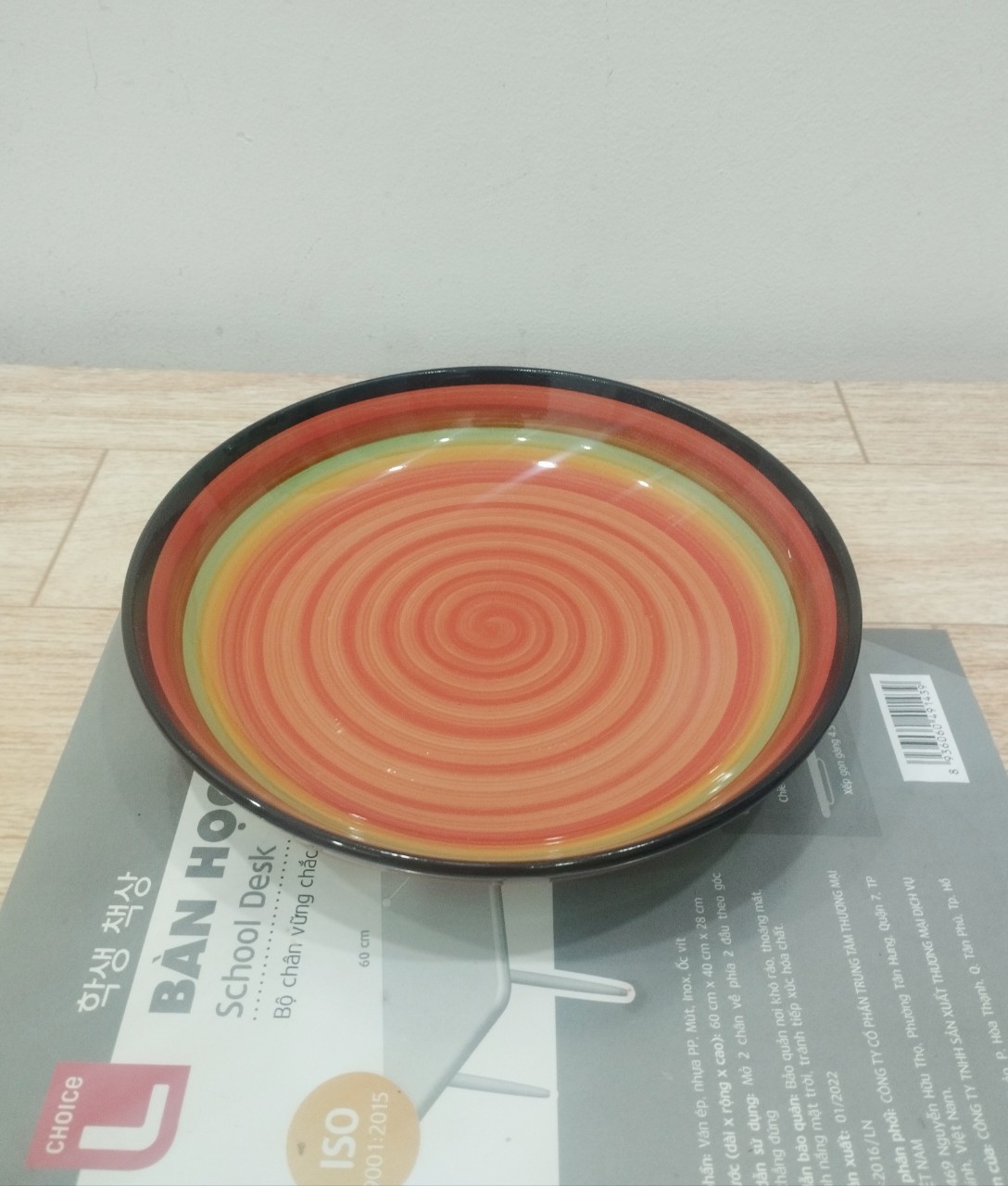 (HCM) Combo 5 dĩa sứ tròn ảo 20cm/18cm/15cm/22,5cm trắng trơn không logo