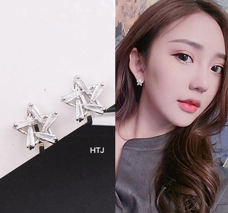 Bông tai bạc hình ngôi sao MS50