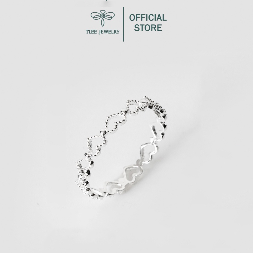 Nhẫn bạc nữ TLEE tim Empty heart mini TleeJewelry A0240