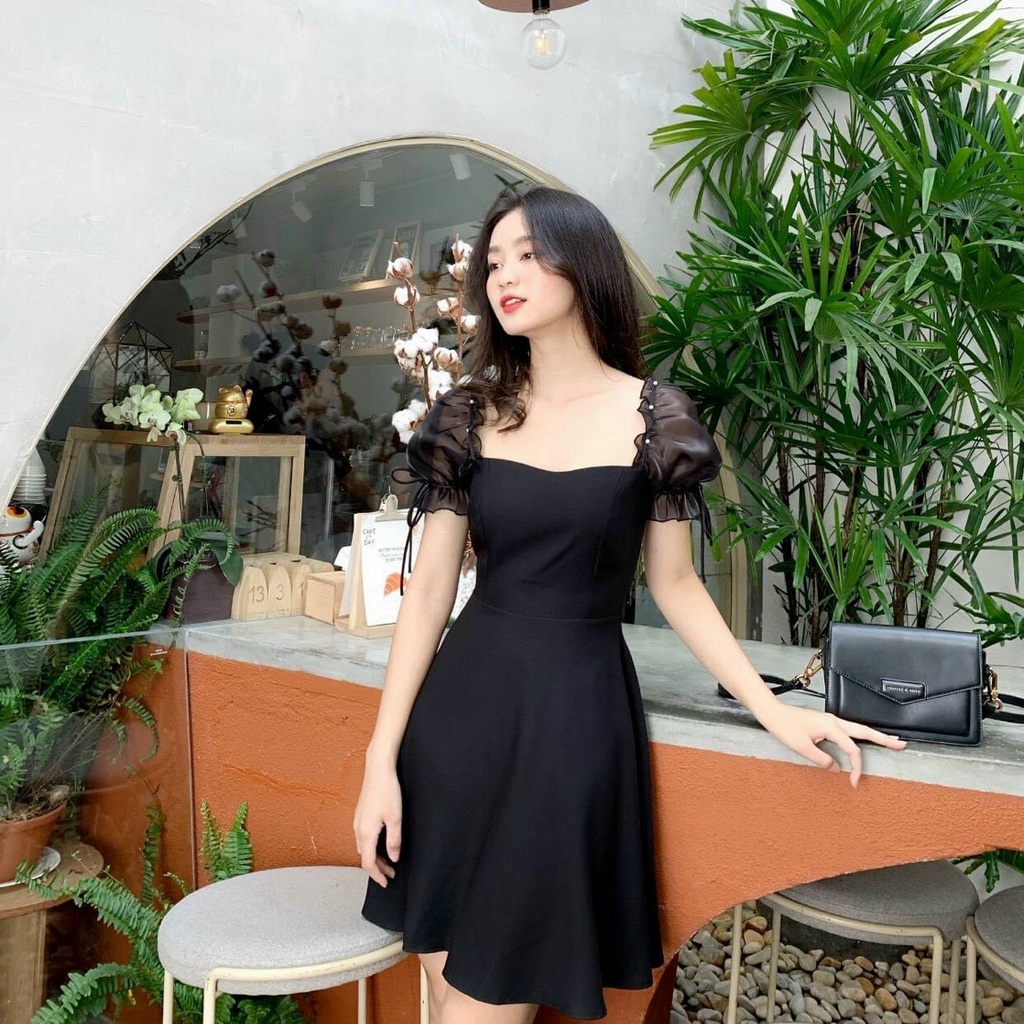 Đầm trắng dự tiệc dáng xòe siêu hot