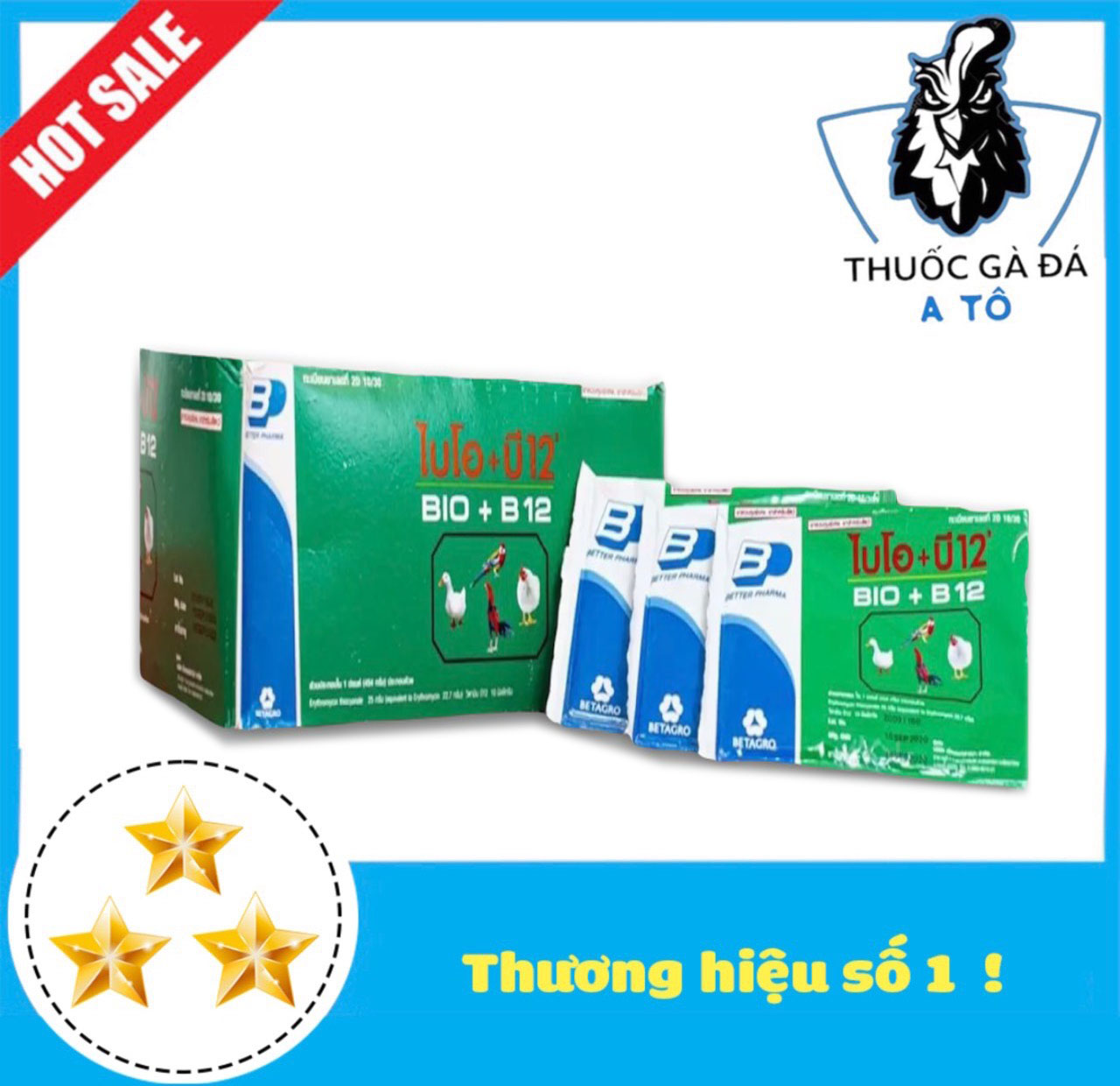 BIO-B12 ÚM GÀ CON GÀ ĐÁ 20 GRAM