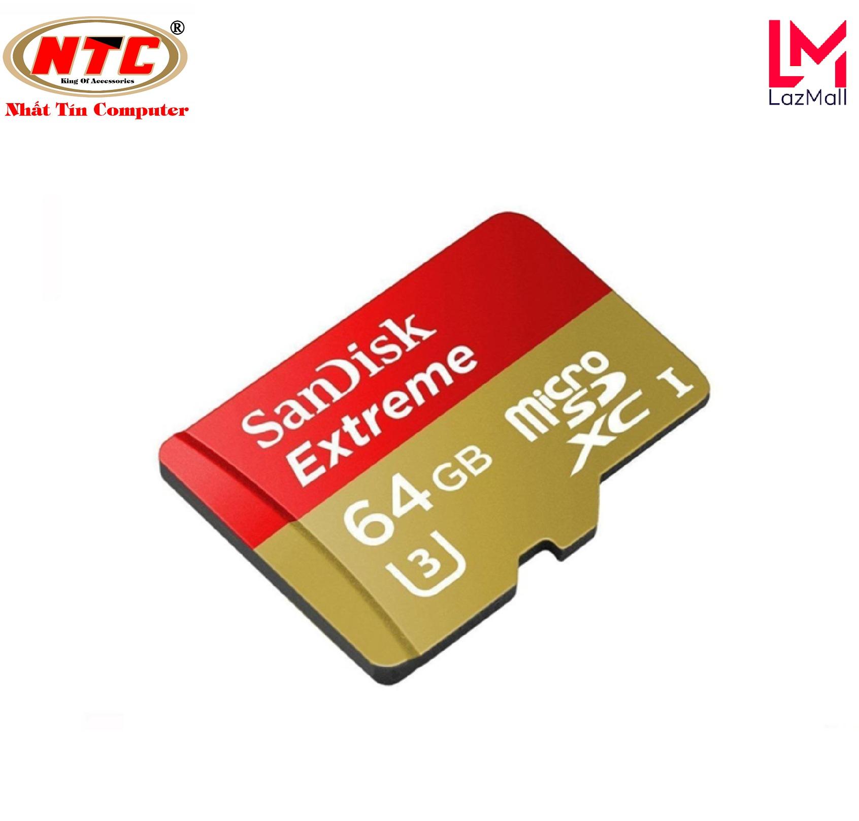 Thẻ nhớ microSDXC Sandisk Extreme 667X A1 64GB UHS-I U3 100MB/s - KHÔNG BOX (Gold)