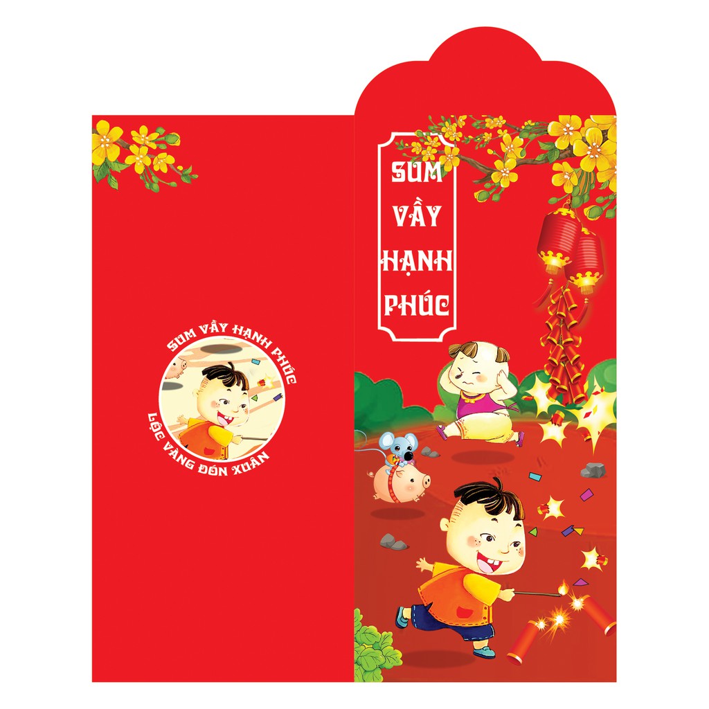 Bộ 100 Lì Xì Tết Đoàn Viên ( Chia Đều Các Mẫu )