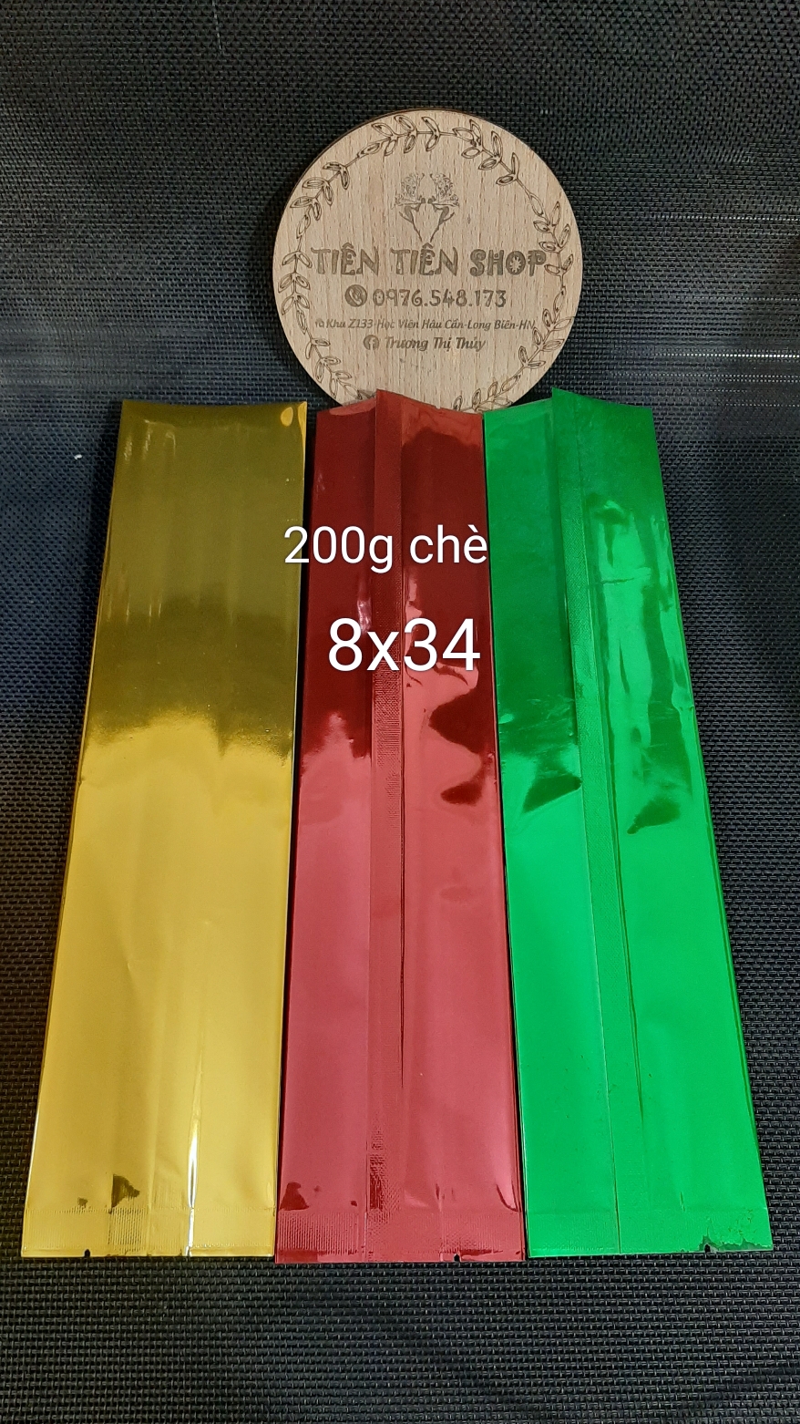 10 chiếc túi chân không đựng 200g chè
