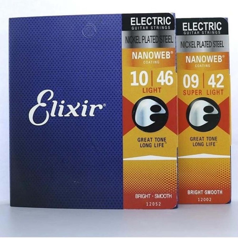 Bộ dây đàn guitar điện Elixir 6 bộ dây với sự lựa chọn của đồng hồ đo Siêu nhẹ Tuổi thọ cao với giai điệu tuyệt vời