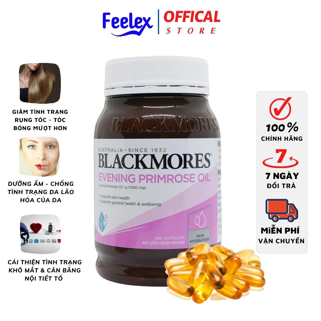 Thực phẩm cho sắc đẹp tinh dầu hoa anh thảo Blackmores Evening Primrose
