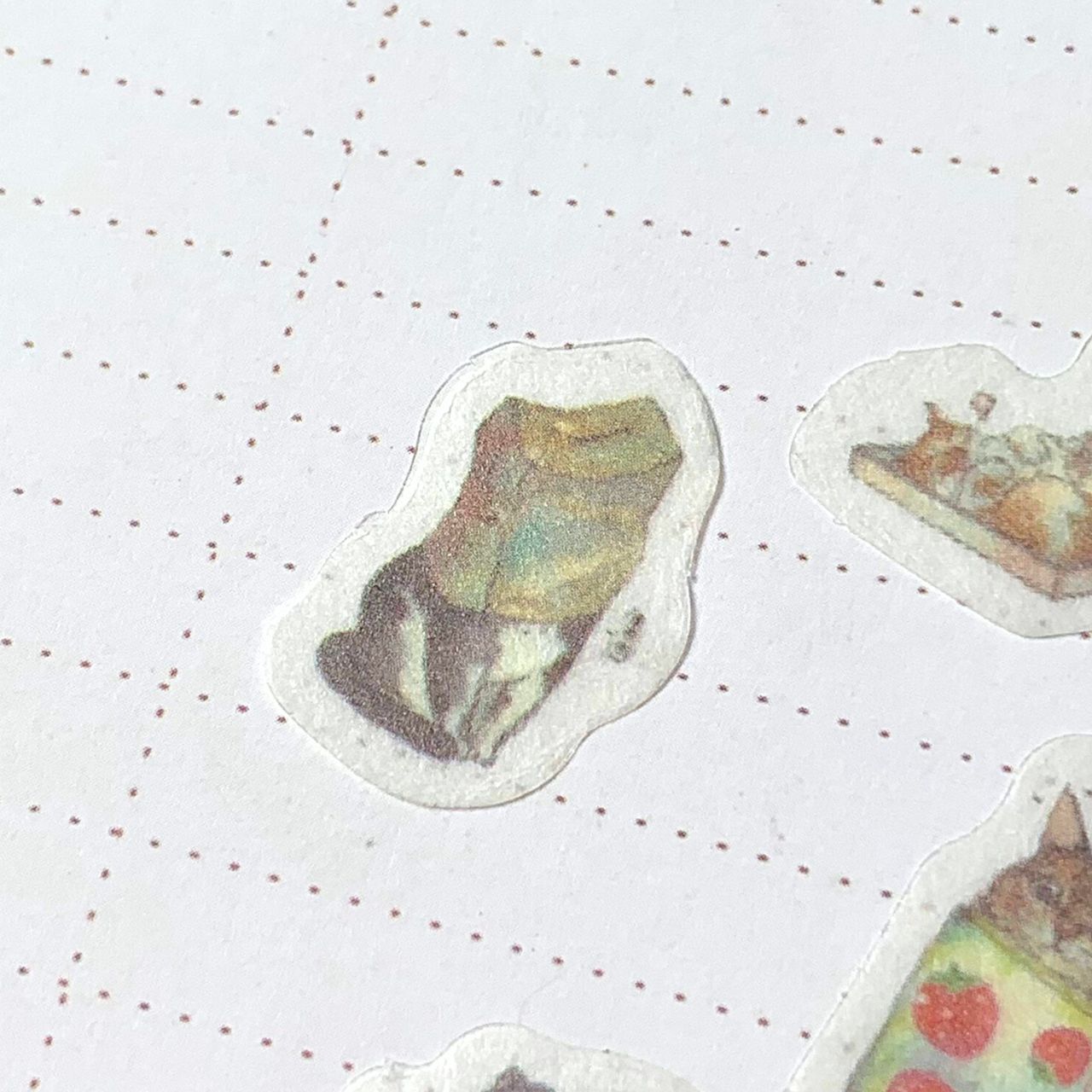 [HCM]Bộ 32 Sticker Hình Dán Mini Mèo Vàng