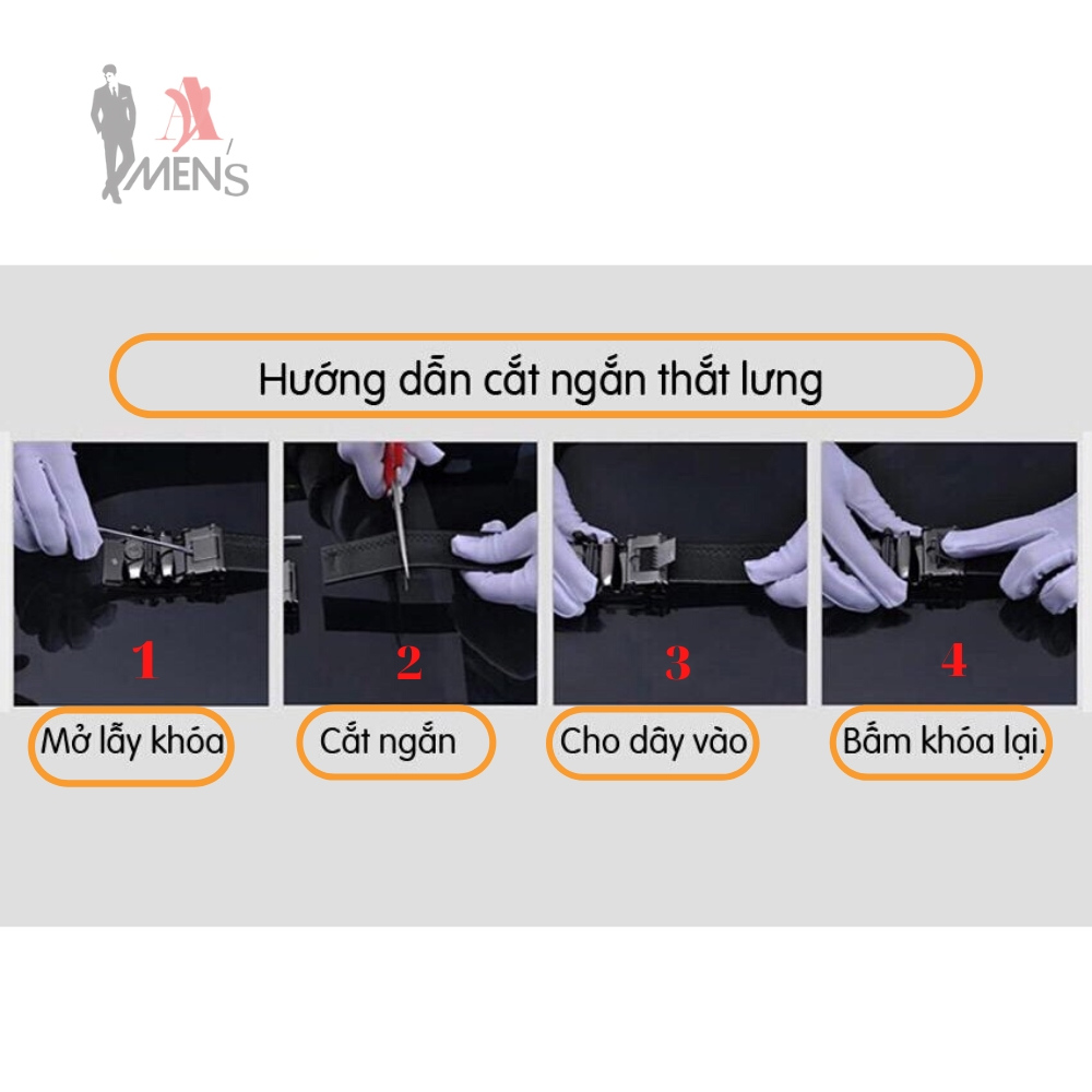 [ TẶNG VÍ DA ] Thắt lưng nam da thật cao cấp