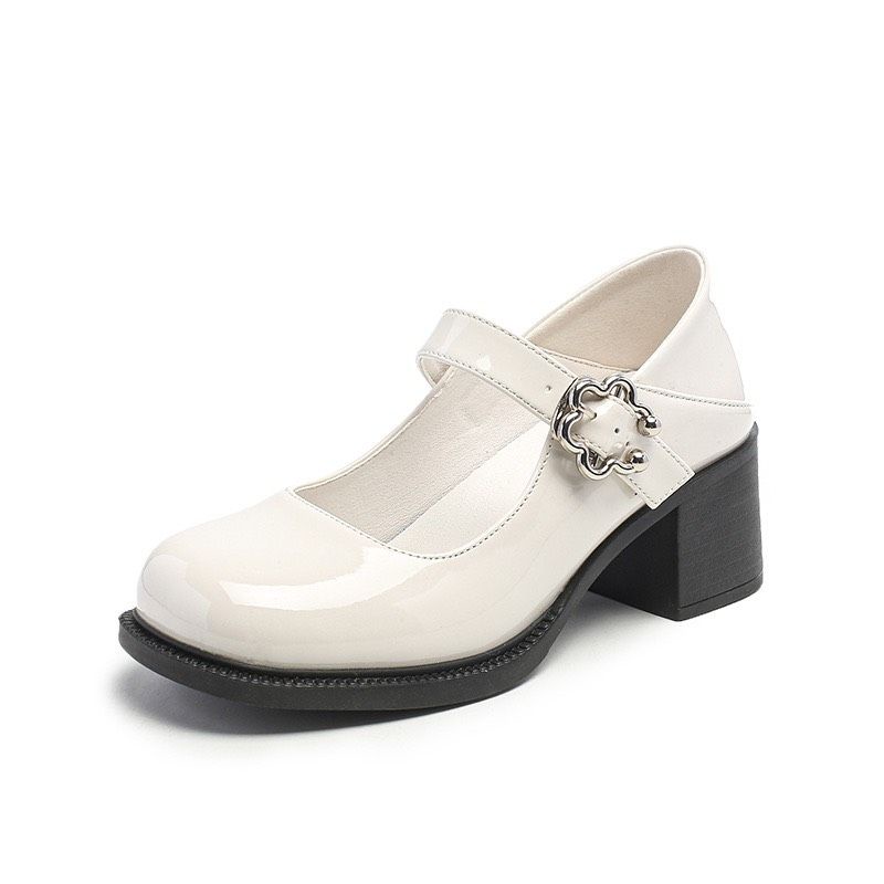 Flora Mary Jane Shoes - Giày da bò nữ (Genuine Leather)