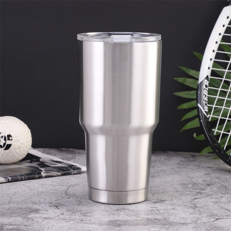 Ly giữ nhiệt inox Hàng Xịn Giá Tốt dung tích 900ml, màu bạc inox trơn, chất liệu inox 304, tặng kèm túi đựng, ống hút, nắp đậy