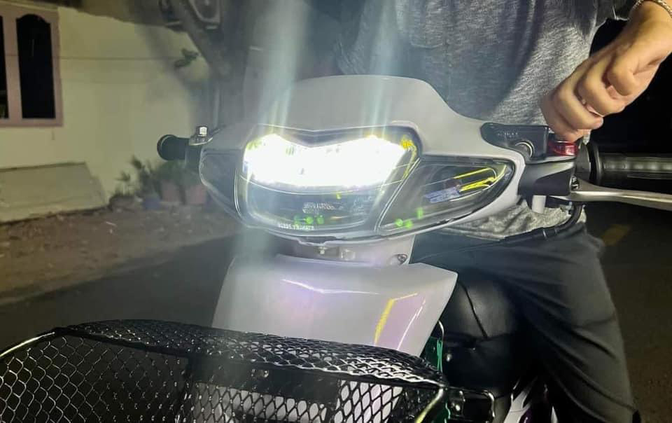 Two-layer small wave LED headlight, ZX, wave Alpha.