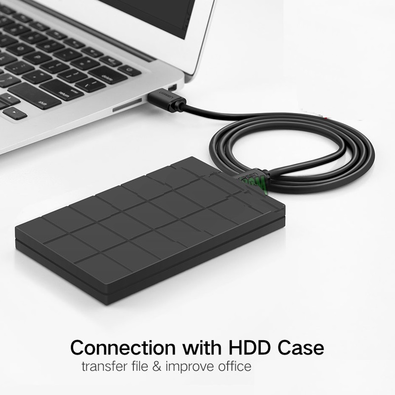 Cáp USB 2.0 2 đầu đực dài 3m Ugreen 30136 Chính Hãng