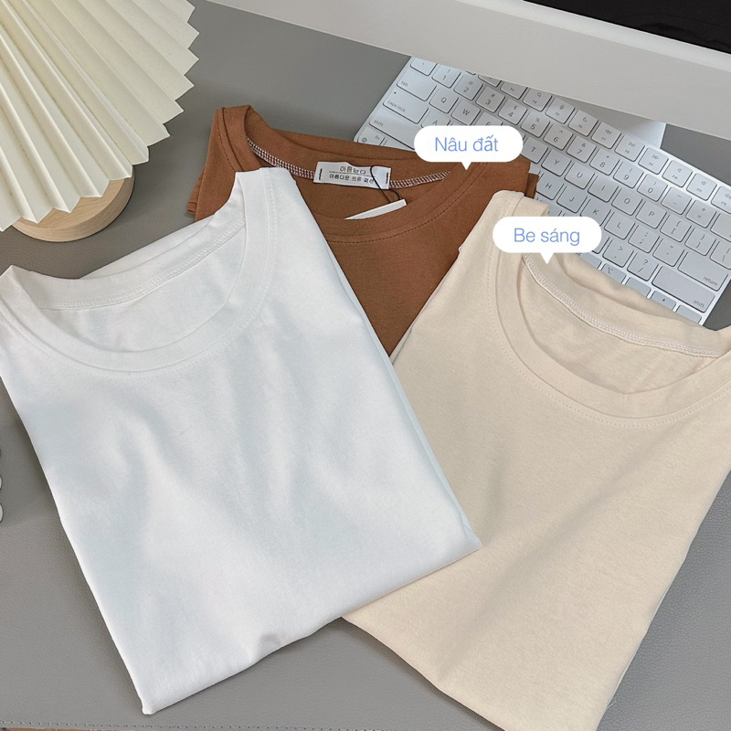 Áo Thun Trơn Form Babytee Nữ Chất Cotton Thoáng Mát Dễ Thương - babytee