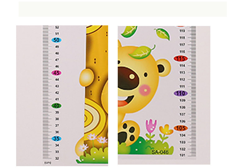 Decal Dán Tường Thước Đo Chiều Cao Hươu Cao Cổ Cho Bé