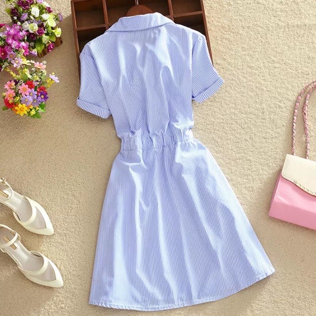 [HCM]Đầm xòe cổ sơ mi siêu xinh