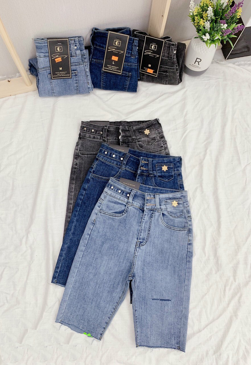 QUẦN NGỐ SKINNY JEAN NỮ LƯNG CAO CO GIÃN TỐT NGÔI SAO TÚI CAO CẤP NITI ĐỦ SIZE ĐỦ MÀU XANH ĐẬM XANH NHẠT XÁM SIÊU HOT SIÊU THỜI TRANG
