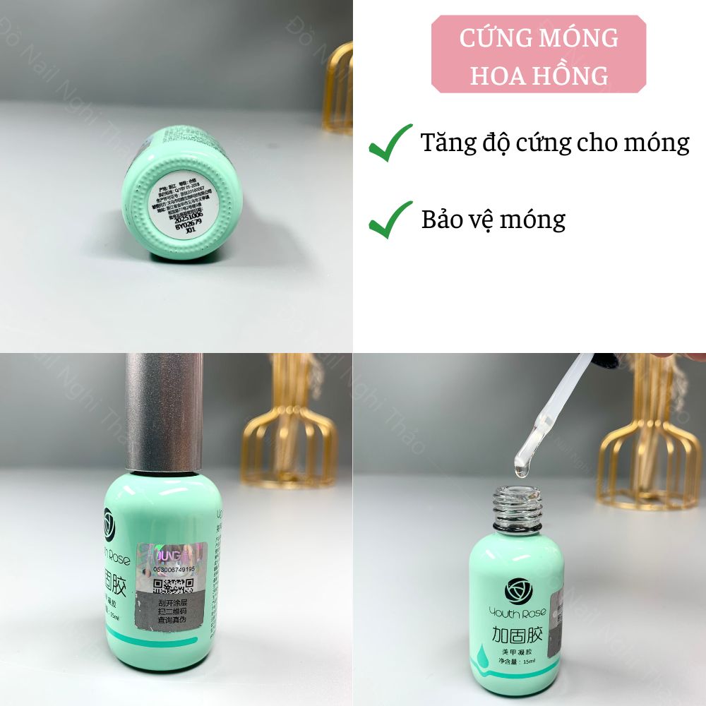 Combo Base top cứng móng hoa hồng