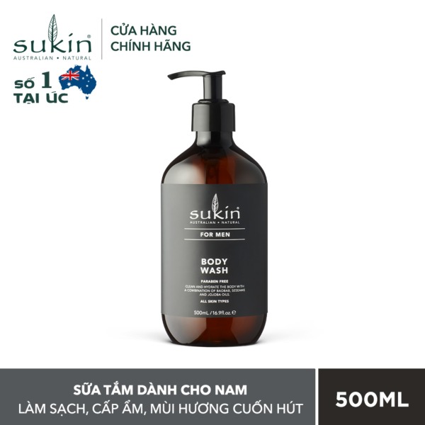 Sữa tắm dành cho nam Sukin For Men Body Wash 500ml nhập khẩu