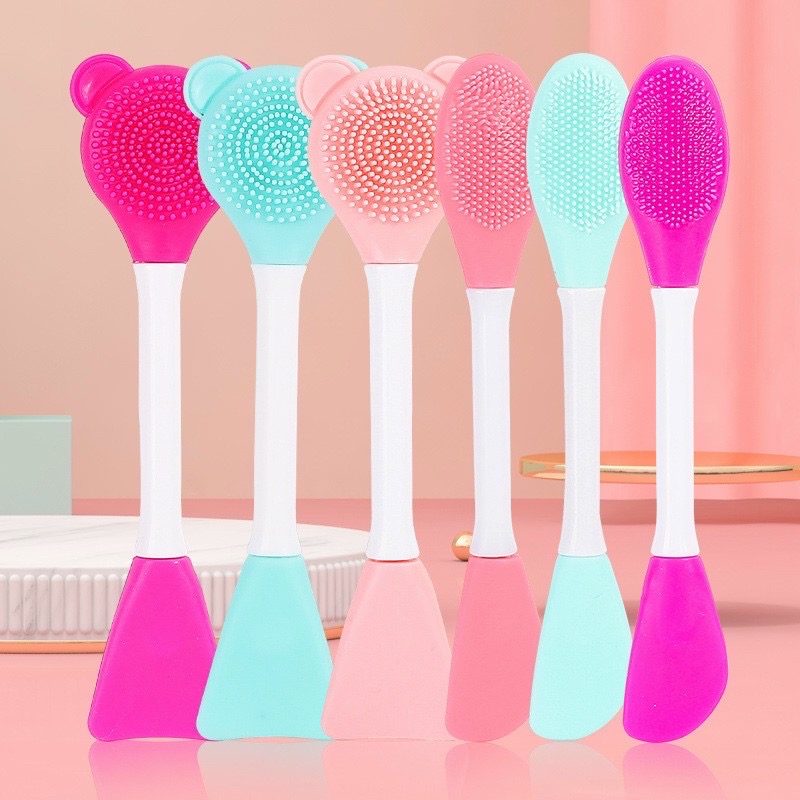 Cọ Silicon 2 Đầu Rửa Mặt & Đắp Mặt Nạ