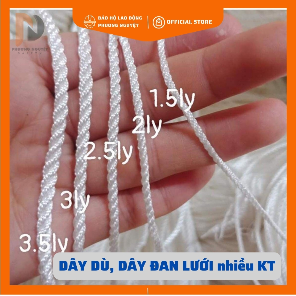 DÂY DÙ ĐAN LƯỚI, DÂY DÙ THẢ DIỀU,CÂU CÁ (kích thước 2mm)