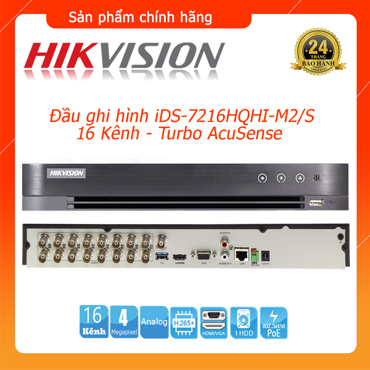 Đầu ghi hình analog ids-7208hqhi-m2/s và ids-7216hqhi-m2/s,ids-7204hqhi-m1/fa, ids-7208hqhi-m1/fa,ids-7216hqhi-m1/fa