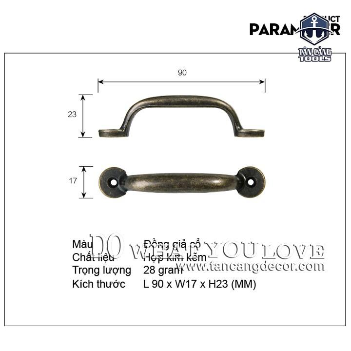 Tay Nắm  Bao Cấp Màu Đồng Sẫm ( 2 kích thước)