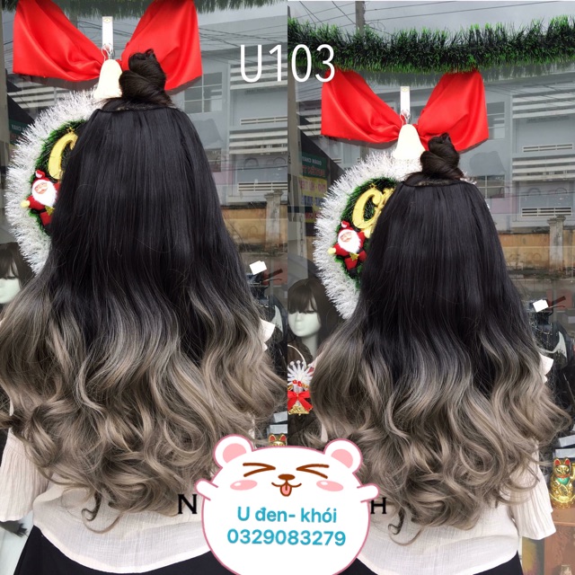 Tóc giả kẹp chữ u omber _ mã ku09