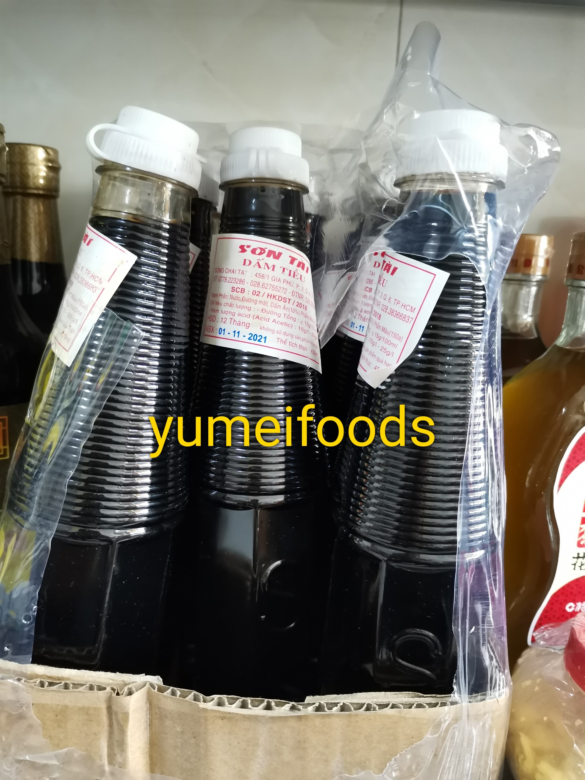 Giấm Tiều Giấm Đỏ Sơn Tài 450ml