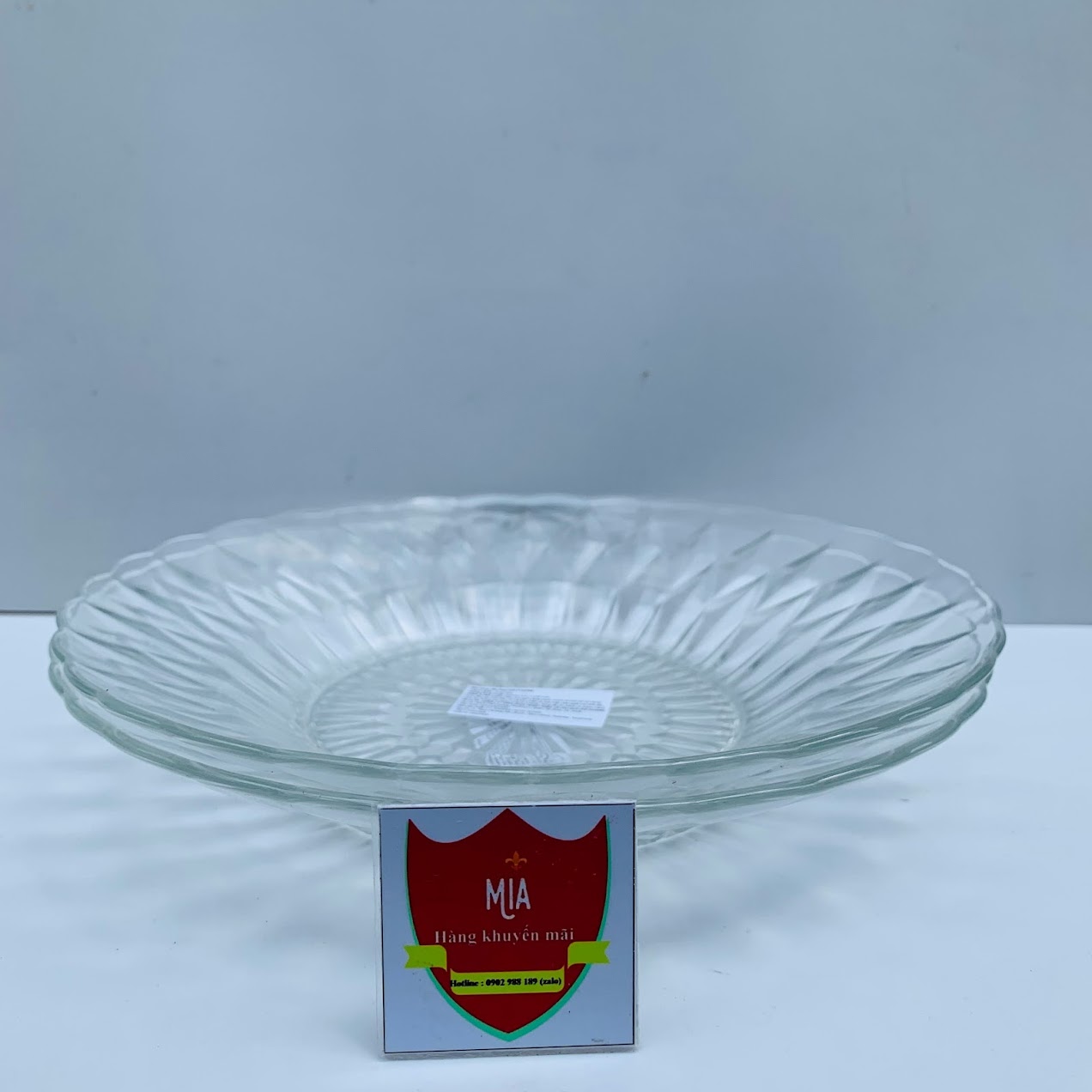 BỘ 4 ĐĨA THỦY TINH 22CM INDONESIA HKM (DĨA SỨ)