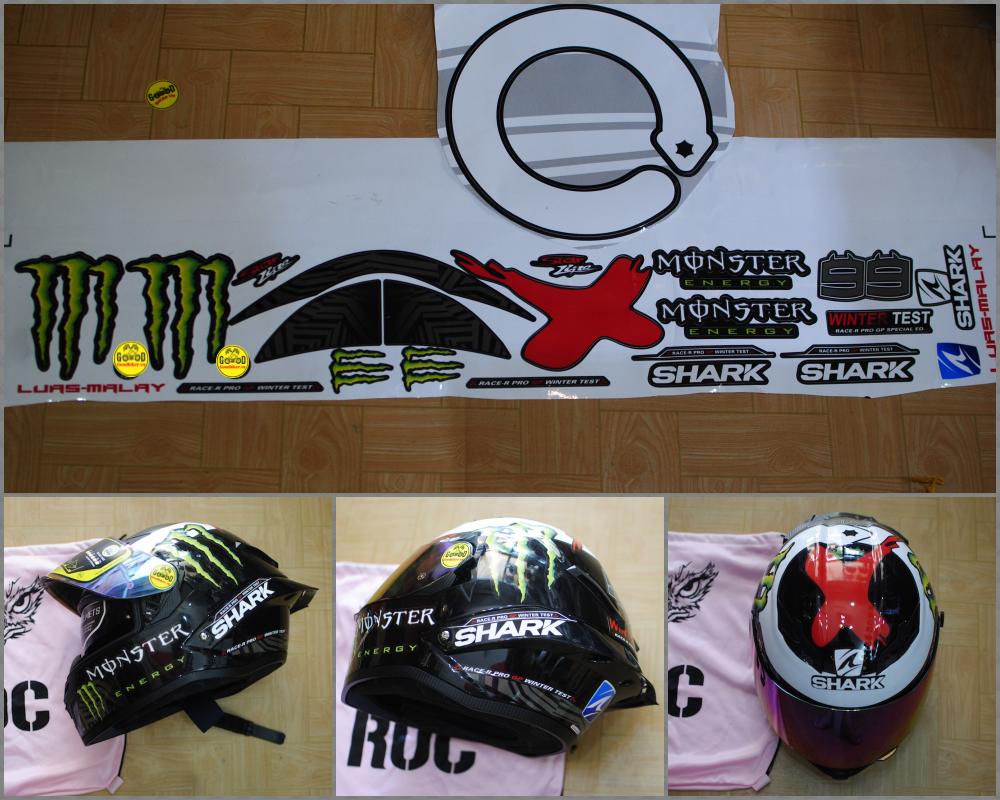 Tem dán mũ Fullface Shark Lorenzo 99