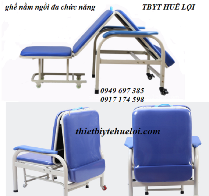 Ghế y tế đa năng chăm sóc người bệnh, giường ghế ngồi nằm đa năng, ghế chờ bệnh nhân
