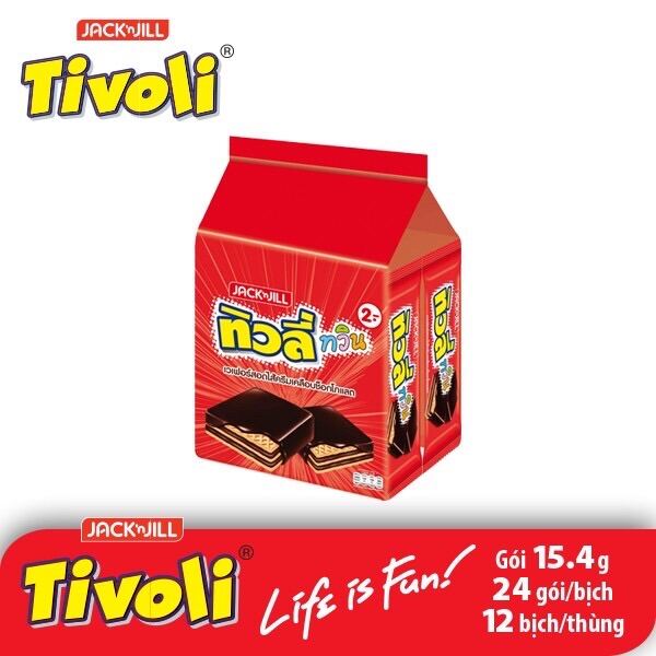 BÁNH XỐP KEM SOCOLA / VANI TIVOLI THÁI LAN GÓI 240GR- 20232