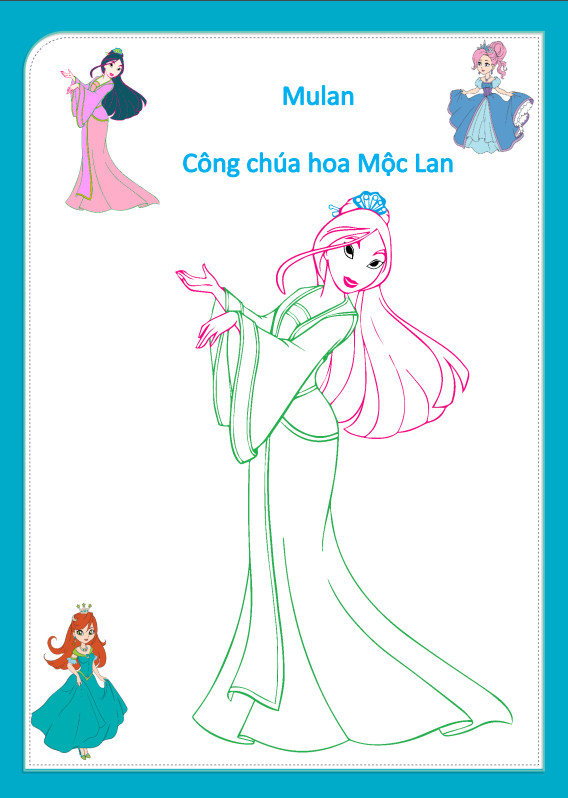 TÔ MÀU CÙNG BÉ : Các nàng công chúa