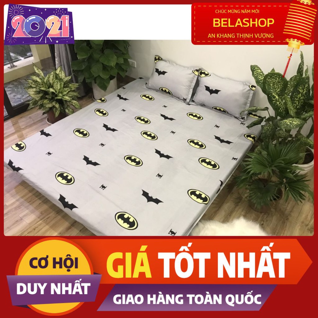 Bộ ga gối cotton poly hàn quốc 1m2 1m4 1m5 1m6 1m8 chim ghi