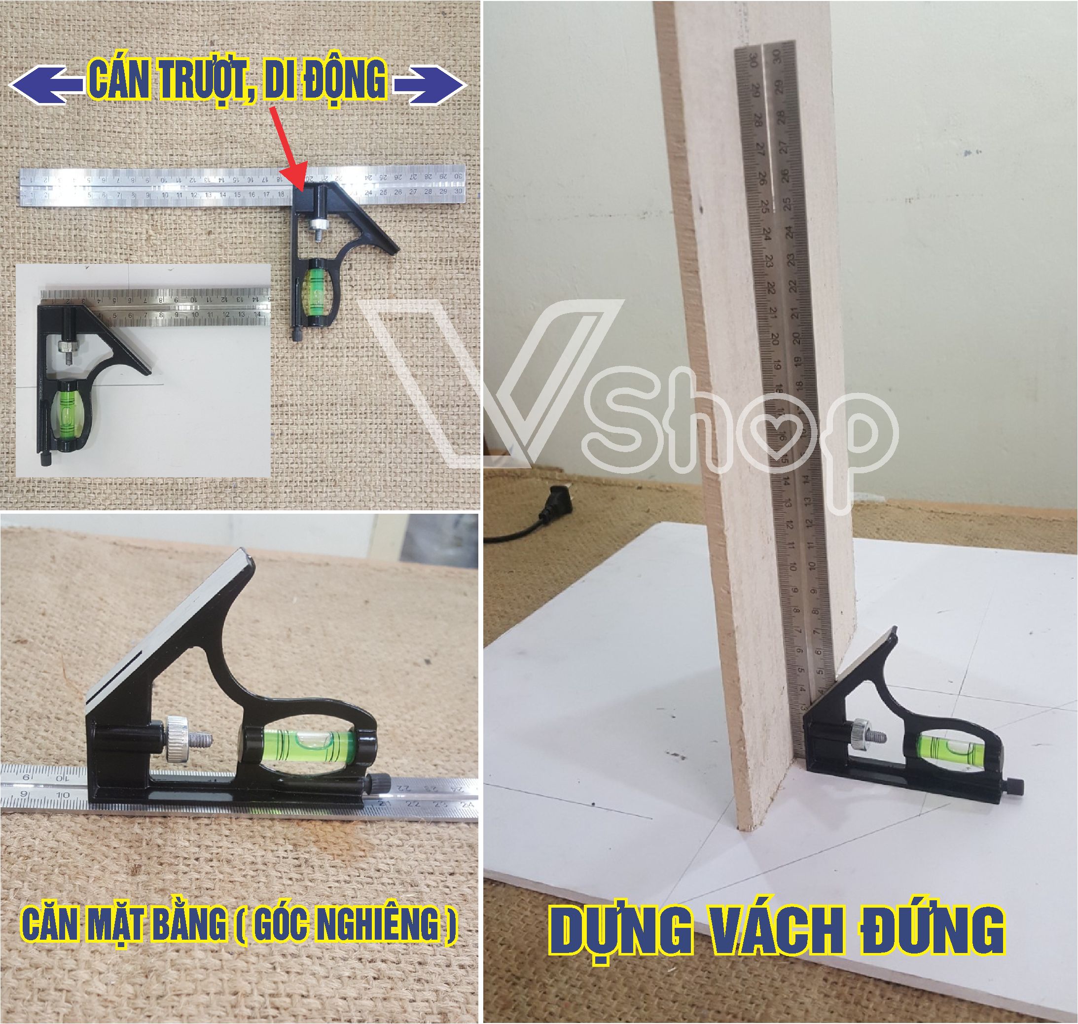 Thước đo góc, kỹ thuật, đa năng, chuyên dụng