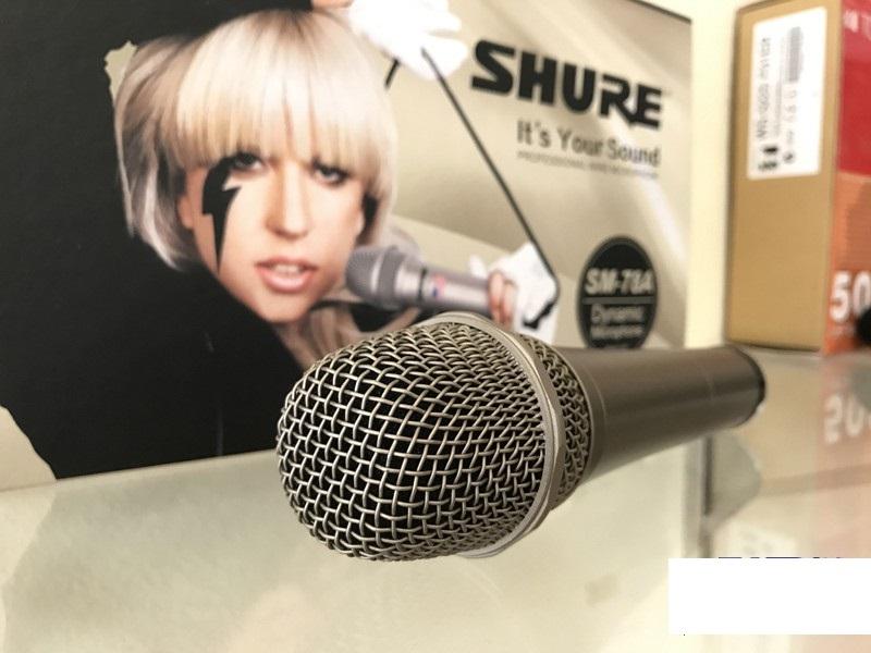 Micro có dây karaoke SHURE SM-78A cao cấp ( Nâu )
