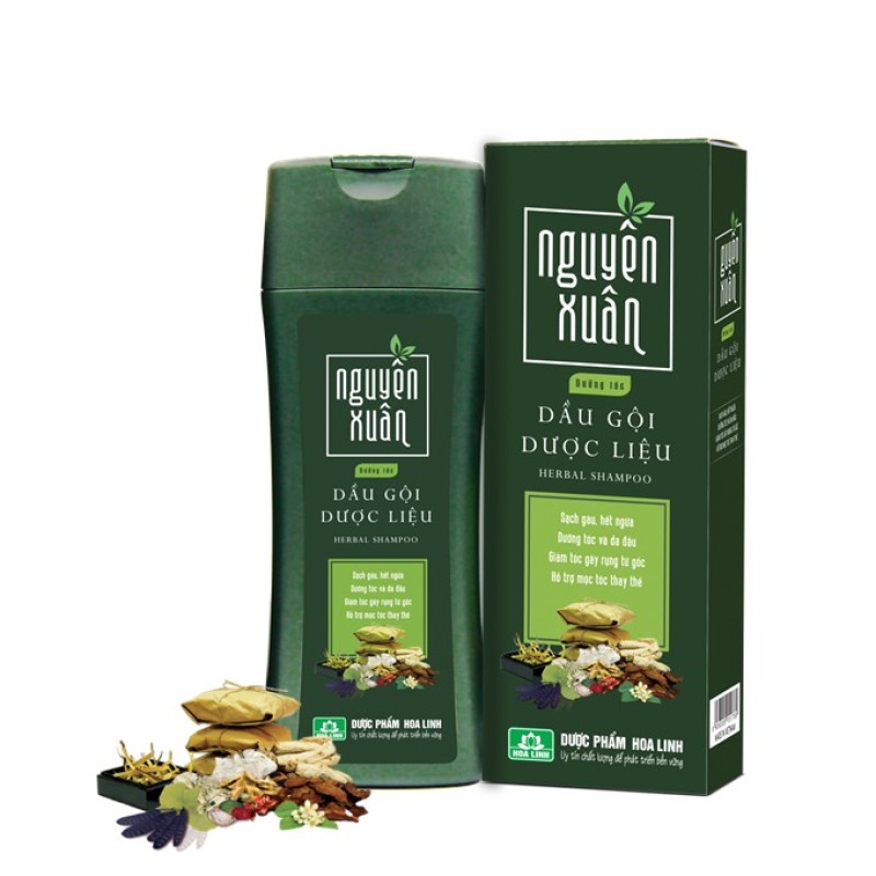 Dầu Gội Dược Liệu Nguyên Xuân xanh 200ml (Dưỡng Tóc) giá rẻ