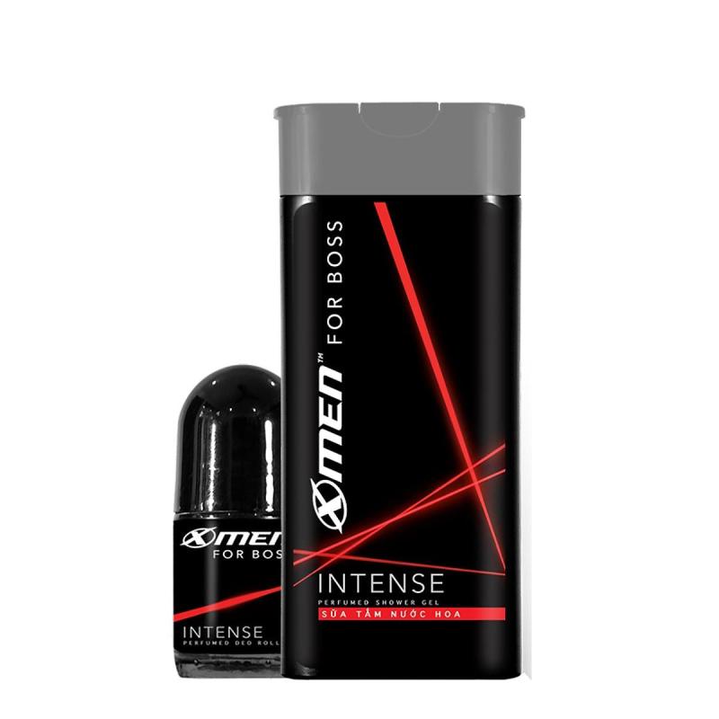 Combo Sữa tắm nước hoa X-Men for Boss Intense 380g + Lăn khử mùi nước hoa X-Men for Boss Intense 25ml