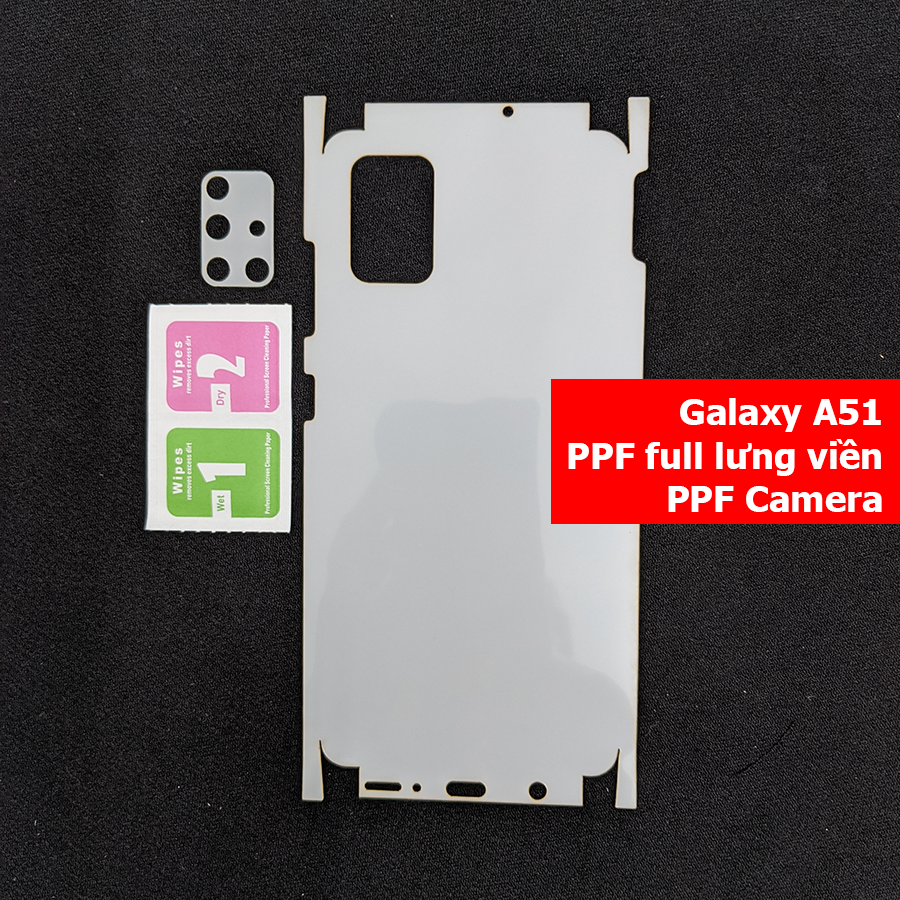 Dán PPF full lưng viền 99% Galaxy A51 tặng dán camera