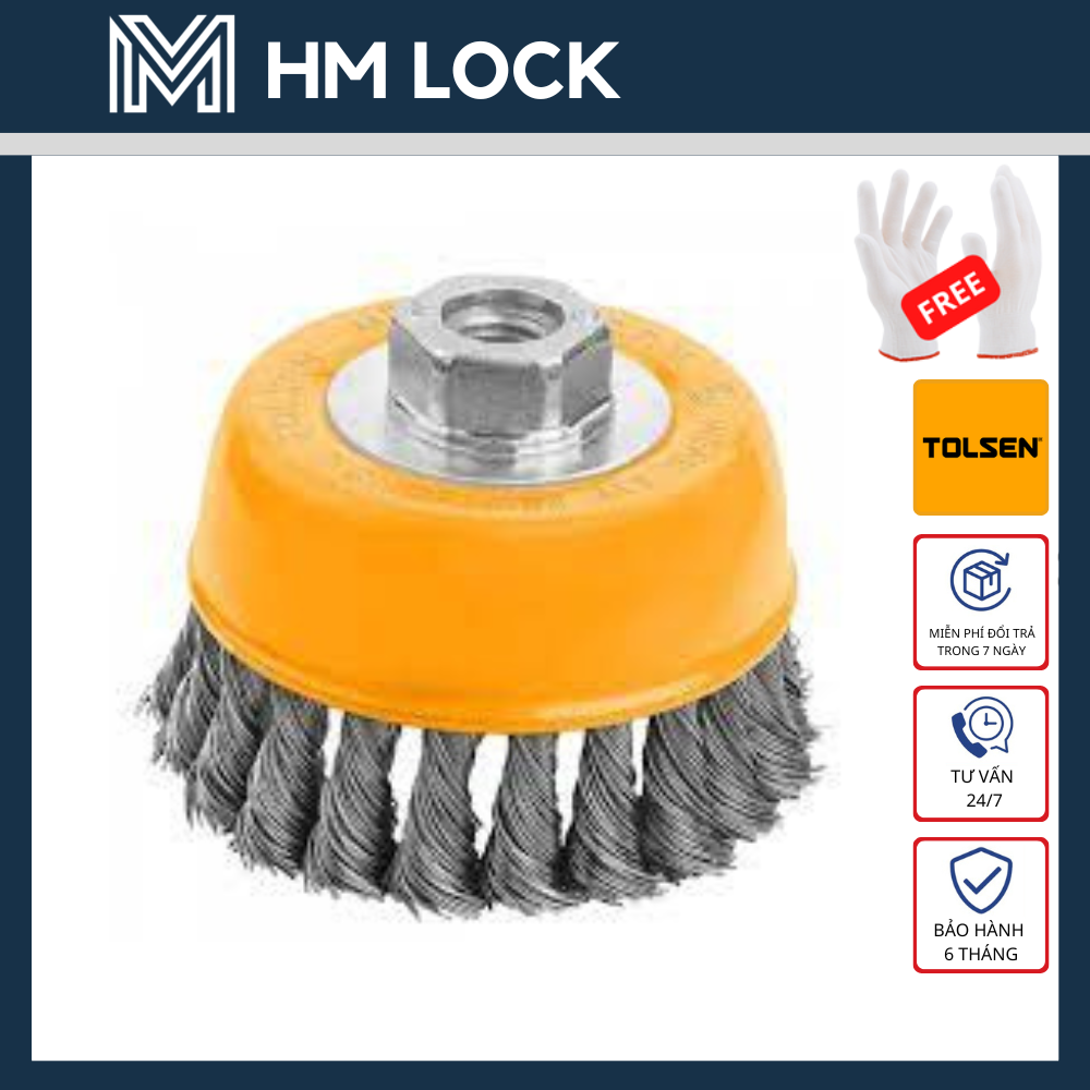 Chén cước 75mm ren m14x2 tolsen 77507 - hàng chính hãng - hm lock